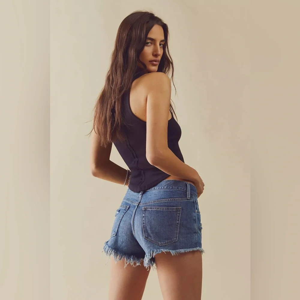 NWT Free People Loving Good Vibrations Destruc Mid Indigo - Picture 2 of 5